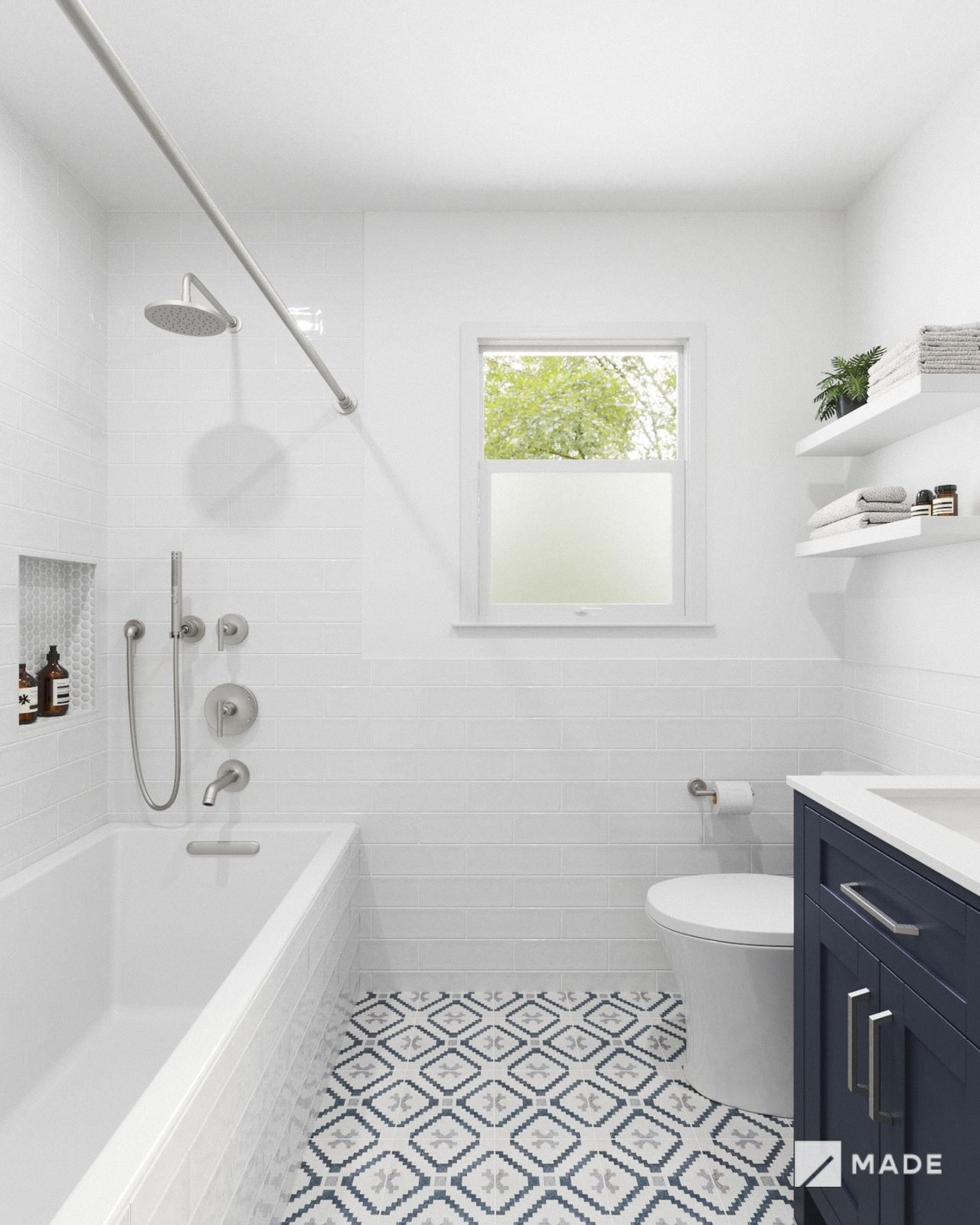 Bathroom design with bathtubs