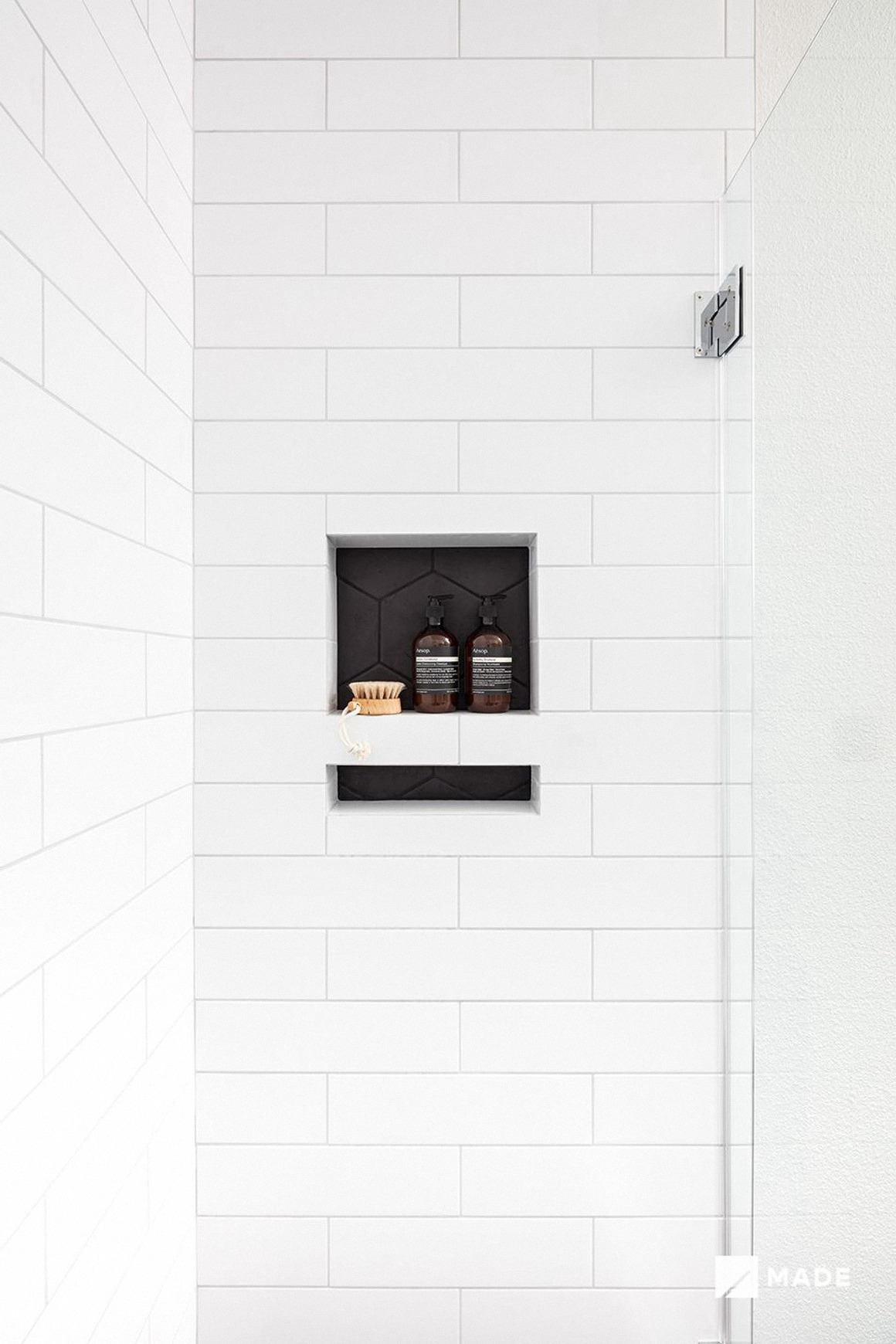 Bathroom design with showers