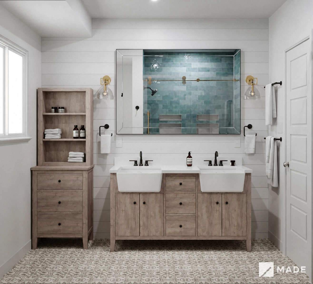 Bathroom design with vanities