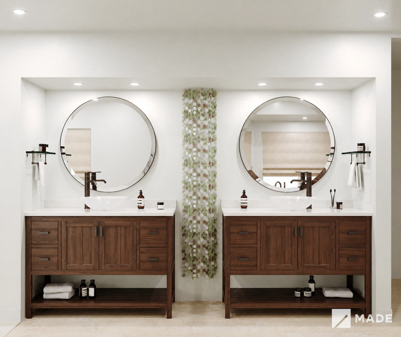 Bathroom design with vanities