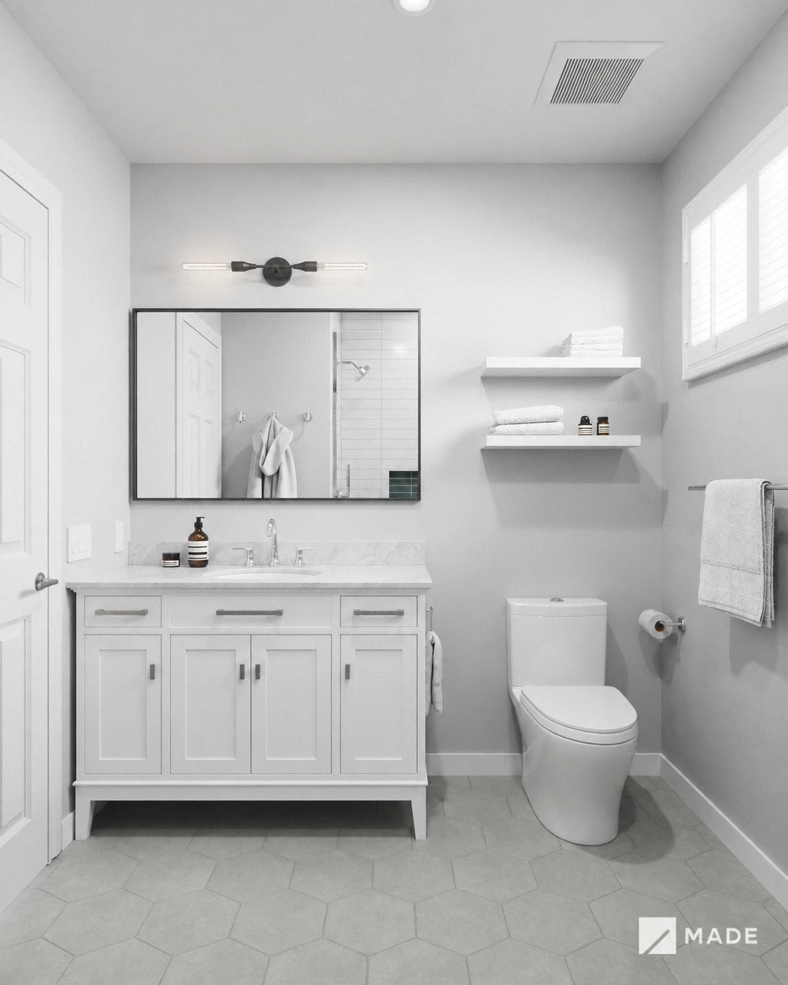 Bathroom design with vanities