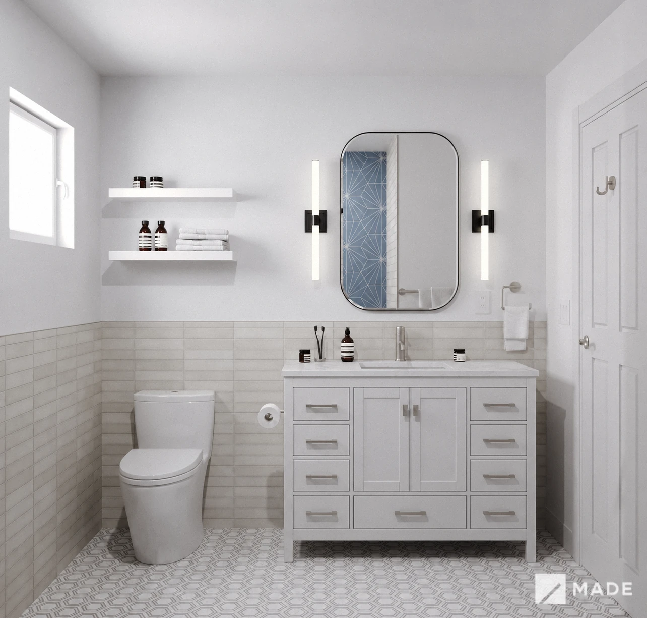 Bathroom design with vanities