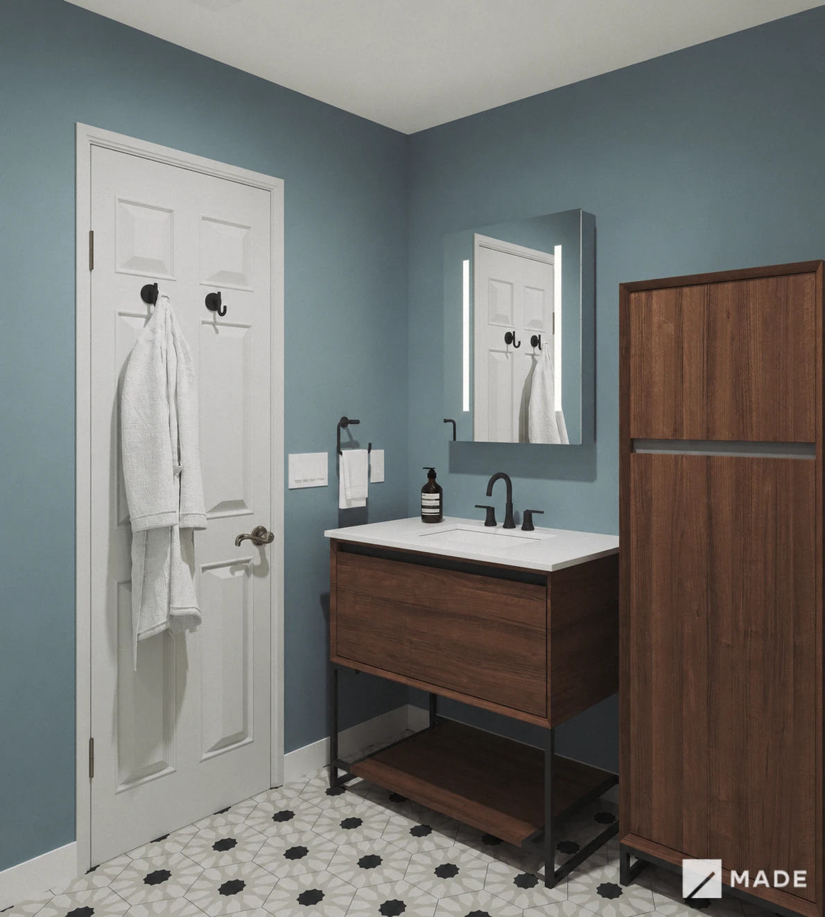 Bathroom design with vanities