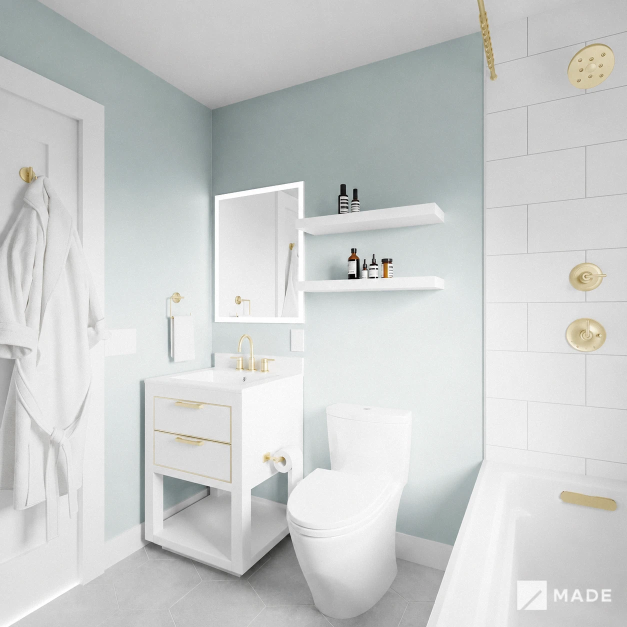 Bathroom design with vanities