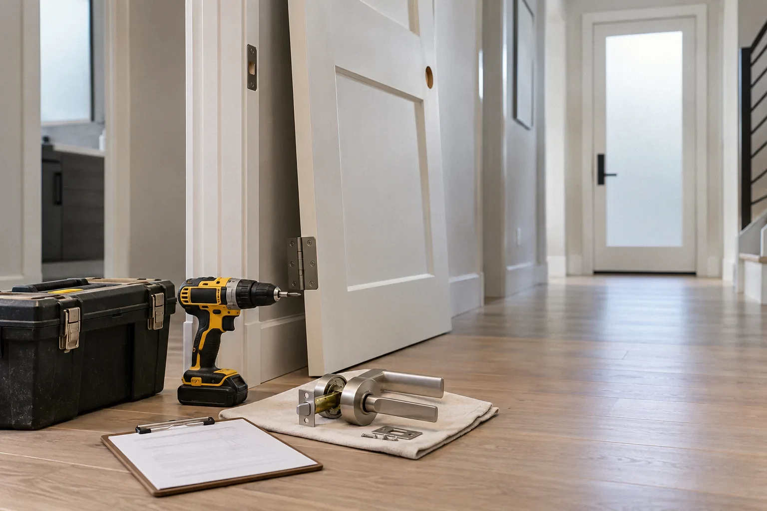 Minor handyperson repair with a written job description.