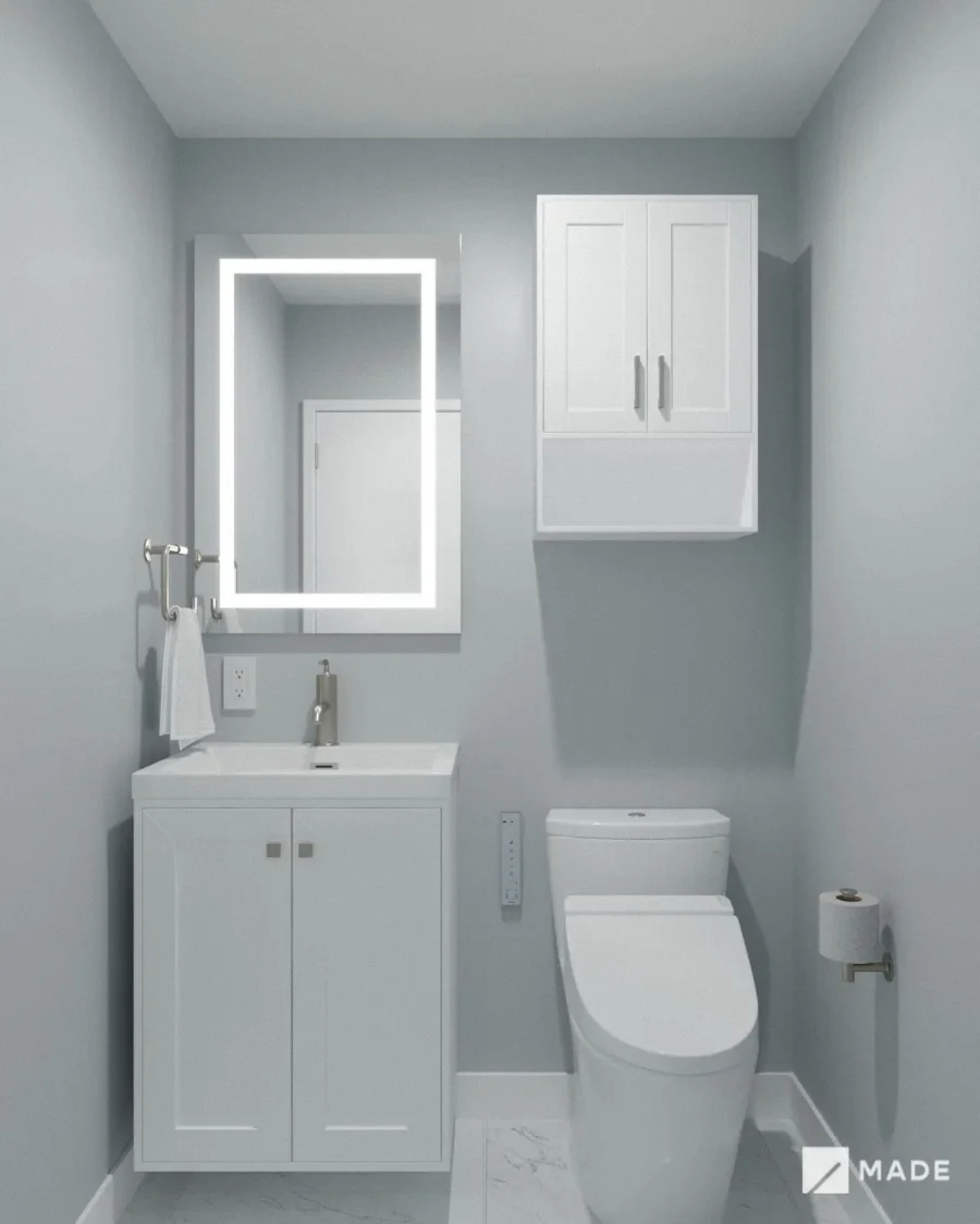 Bathroom design with vanities